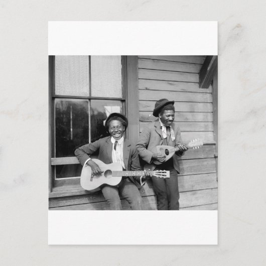 Black Men Playing Guitar, 1902 Postkarte (Vorderseite)