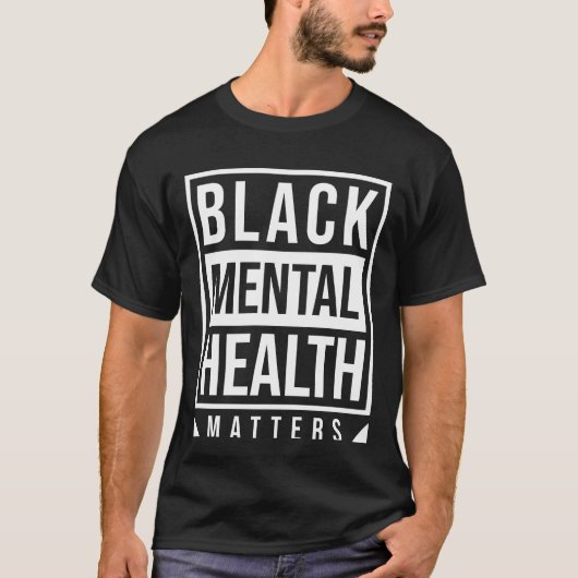 Black Mental Health Materie T-Shirt (Vorderseite)