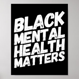 Black Mental Health Matters Therapy Geschenk Poster