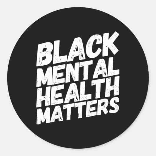 Black Mental Health Matters Therapy Geschenk Runder Aufkleber (Vorderseite)