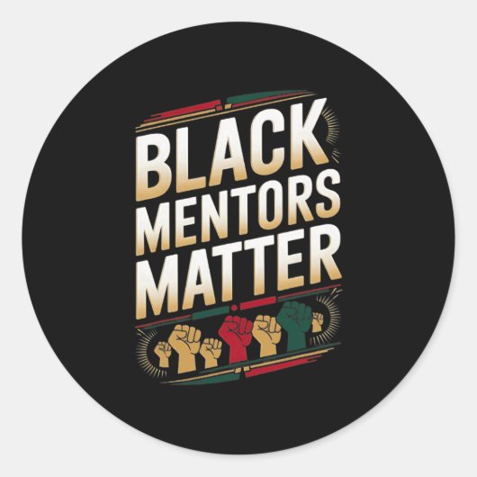Black Mentors Problem Schwarze Geschichte Monat Zi Runder Aufkleber (Vorderseite)