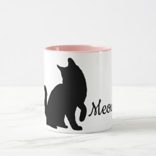 Black Meow Cat Tasse