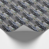 Black Mercedes 220 S Geschenkpapier (Ecke)