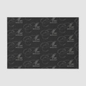 Black Merci Beaucoup Calligrafy Vielen Dank Seidenpapier (Vorderseite)