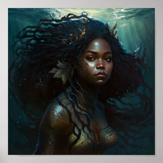 'Black Mermaid 5' Poster