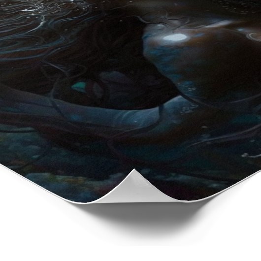 'Black Mermaid 6' Poster (Ecke)