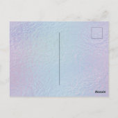 Black Mermaid Baby Shower Einladung Postkarte (Rückseite)