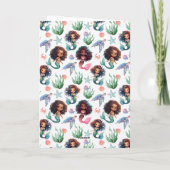 Black Mermaid Birthday Card in White Karte (Rückseite)