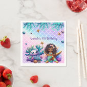 Black Mermaid Birthday Napkins Serviette (Beispiel)