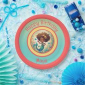 Black Mermaid Birthday Paper Plate Pappteller (Party)