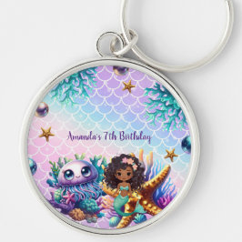 Black Mermaid Birthday Schlüsselanhänger