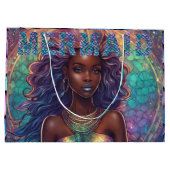 Black Mermaid Gift Bag Große Geschenktüte (Rückseite)