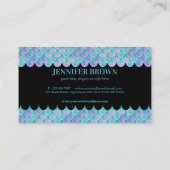 Black Mermaid Hologram Schwanz Visitenkarte (Rückseite)