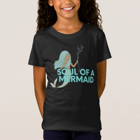 Black Mermaid Kids T - Shirt (Vorderseite)