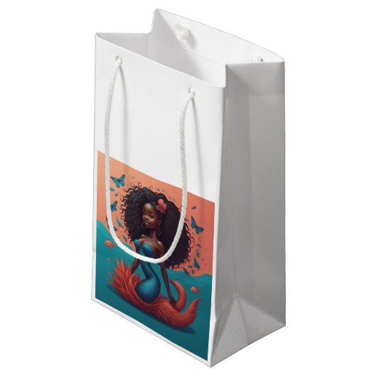 Black Mermaid Kleine Geschenktüte (Vorderseite Schrägansicht)