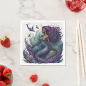 Black Mermaid Lila Serviette (Beispiel)