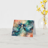 BLACK MERMAID LOVERS VIBRANT ALCOHOL INK KARTE (Gelbe Blume)