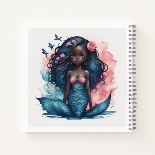 Black Mermaid-Notebook Notizblock (Rückseite)