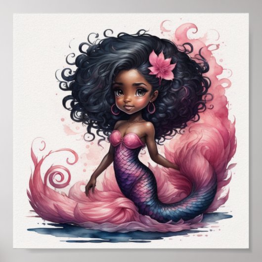 Black Mermaid Poster (Vorne)