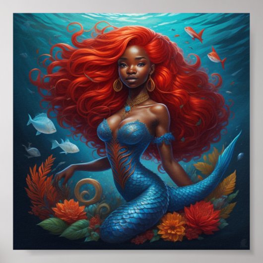 Black Mermaid Poster (Vorne)
