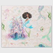 Black Mermaid Princess | Unterhalb des Meeres Geschenkpapier (Flach)