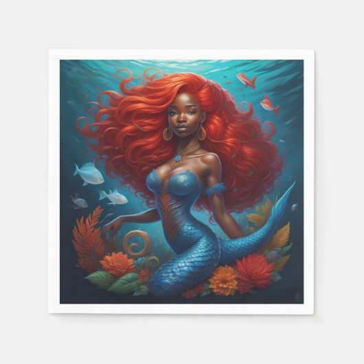 Black Mermaid Serviette (Vorderseite)