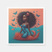 Black Mermaid Serviette (Vorderseite)