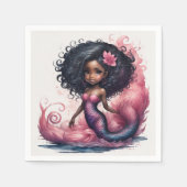 Black Mermaid Serviette (Vorderseite)