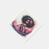 Black Mermaid Serviette (Ecke)