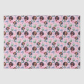 Black Mermaid Tissue Paper in Pink Seidenpapier (Vorderseite)