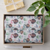 Black Mermaid Tissue Paper in White Seidenpapier (Geschenk)