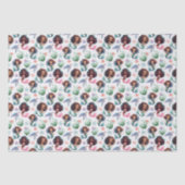 Black Mermaid Tissue Paper in White Seidenpapier (Vorderseite)