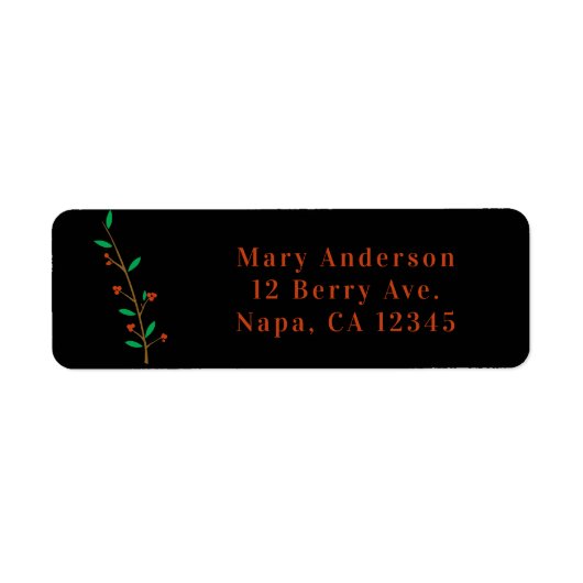 Black Merry Botanical Berry Branch Holiday Party (Vorne)