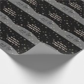 Black Merry Christmas Business Ihre Logos Grüße Geschenkpapier (Ecke)