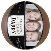 Black Merry Christmas Daddy Foto Basketball (Vertikal)