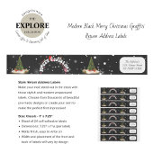 Black Merry Christmas Graffiti Rücksendeadresse