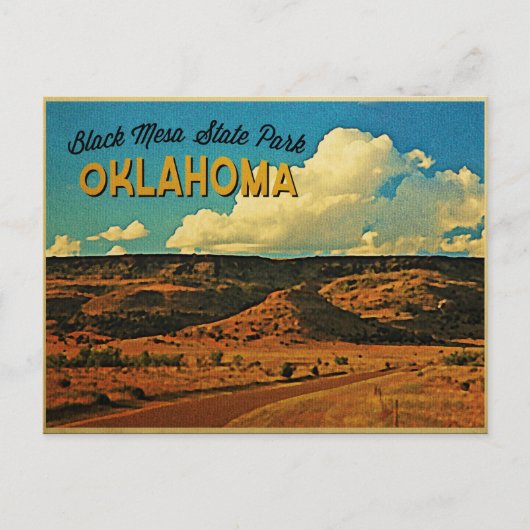 Black Mesa Oklahoma Postkarte (Vorderseite)