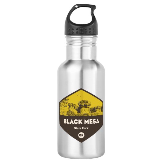 Black Mesa Staat Park Oklahoma Edelstahlflasche (Vorderseite)