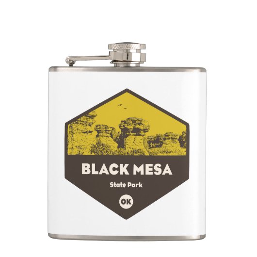 Black Mesa Staat Park Oklahoma Flachmann (Vorderseite)