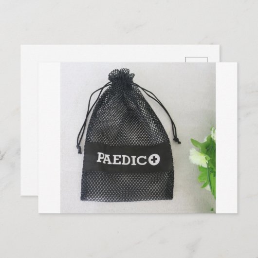 Black Mesh Bag, Polyester Mesh Bag Werbebeutel Postkarte (Vorne/Hinten)