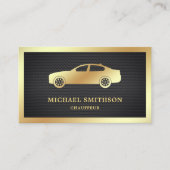 Black Mesh Gold Car Beruflich Chauffeur Visitenkarte (Vorderseite)