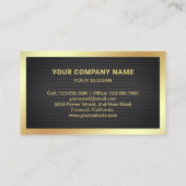 Black Mesh Gold Fossil Foto Real Anwesen Agent Visitenkarte (Rückseite)