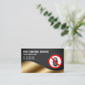 Black Mesh Gold Pest Kontrolle Service Visitenkarte (Stehend Vorderseite)