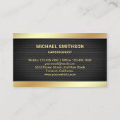 Black Mesh Gold Stethoskop Medical Beruflich Visitenkarte (Rückseite)