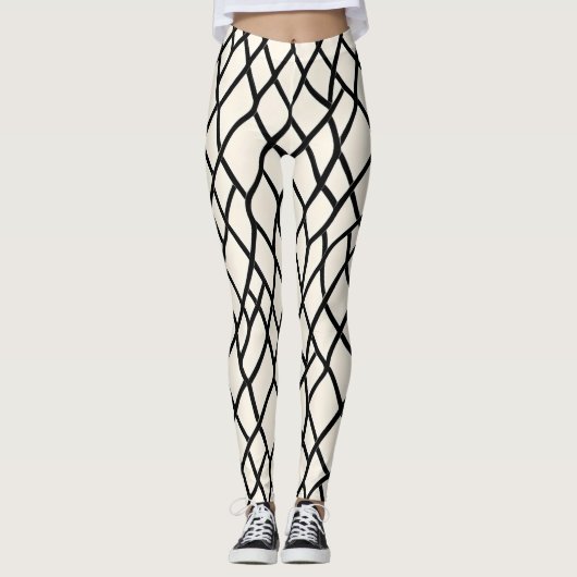 Black Mesh Lace Leggings (Vorderseite)