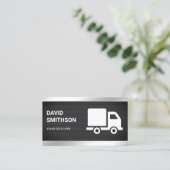 Black Mesh Logistics Transport Cargo Truck Visitenkarte (Stehend Vorderseite)