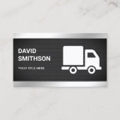 Black Mesh Logistics Transport Cargo Truck Visitenkarte (Vorderseite)