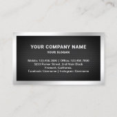 Black Mesh Silver Fossilien Ein perfektes Anwesen  Visitenkarte (Rückseite)