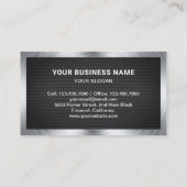 Black Mesh Steel Circle Saw Handyman Carpenter Visitenkarte (Rückseite)