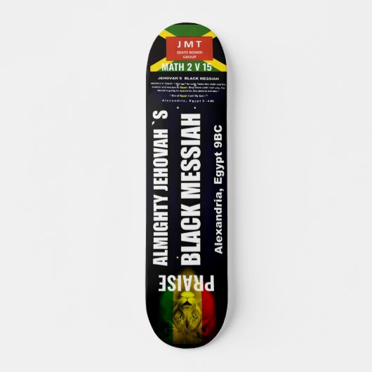 BLACK MESSIAH Skateboard, 7¾" Deck Skateboard (Vorne)